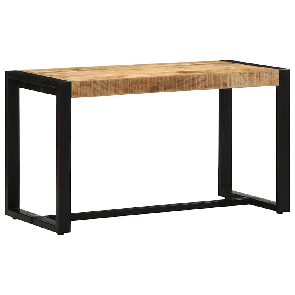 Rustic Mango Wood Bench: 80x35x45 cm Solid Rough Finish