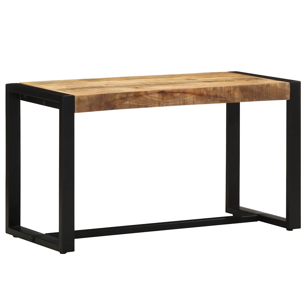 Rustic Mango Wood Bench: 80x35x45 cm Solid Rough Finish