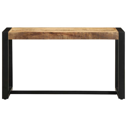 Rustic Mango Wood Bench: 80x35x45 cm Solid Rough Finish