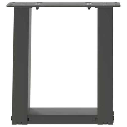 Anthracite U-Shaped Steel Coffee Table Legs 2pcs, 30x(30-31)cm