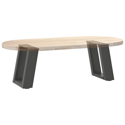 Anthracite U-Shaped Steel Coffee Table Legs 2pcs, 30x(30-31)cm