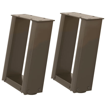 U-Shaped Natural Steel Coffee Table Legs, 2 pcs, 30x31 cm
