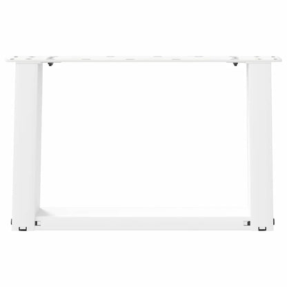White Steel U-Shaped Coffee Table Legs 2pcs 40x(30-31)cm