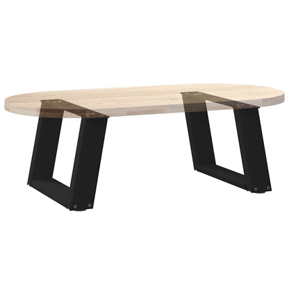 Black U-Shaped Steel Coffee Table Legs 2pcs - 50x30-31 cm