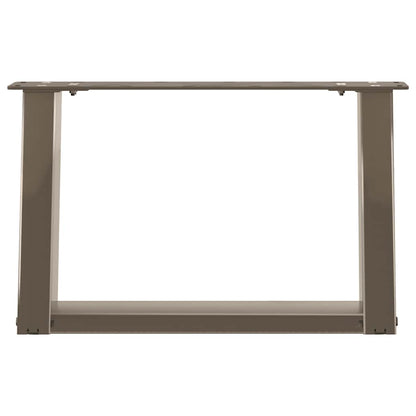 Natural Steel U-Shaped Coffee Table Legs, 50x(30-31) cm, 2 pcs