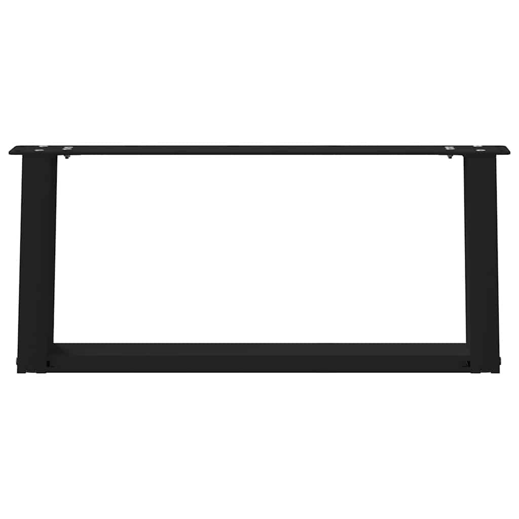 Black Steel U-Shaped Coffee Table Legs, 2 Pcs, 60x30-31 cm
