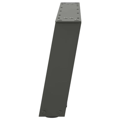 Anthracite Steel U-Shaped Coffee Table Legs, 60x(30-31)cm, 2 Pcs