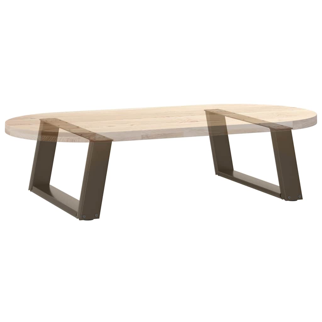 Natural Steel U-Shaped Coffee Table Legs, 2pcs, 60x30-31 cm