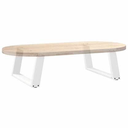 White U-Shaped Steel Coffee Table Legs - 2 pcs, 70x30-31 cm