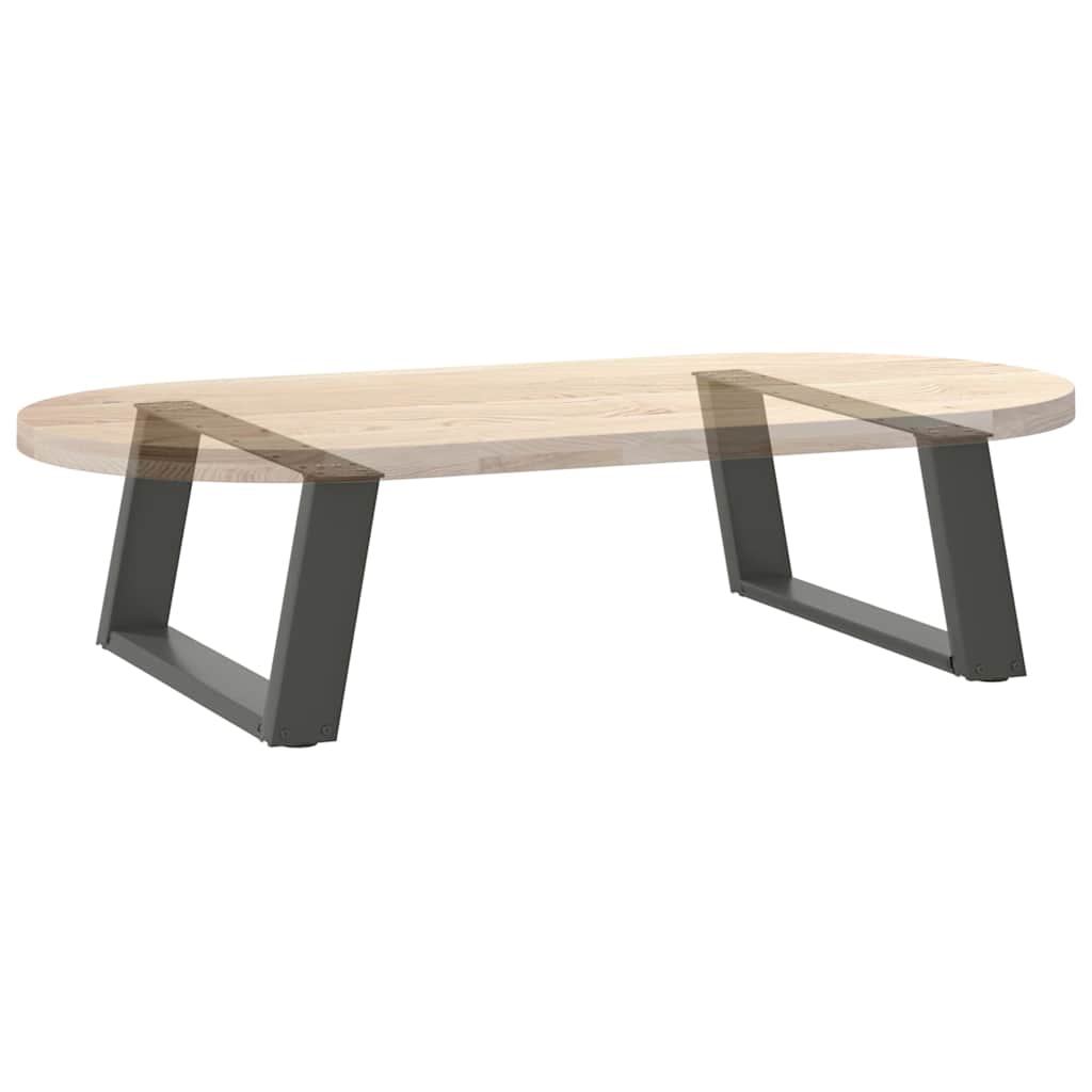 Anthracite U-Shaped Steel Coffee Table Legs 2pcs, 70x30-31 cm
