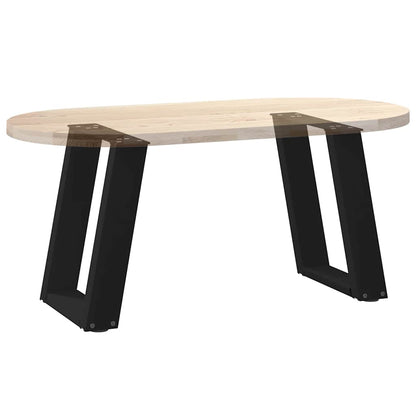 Black Steel U-Shaped Coffee Table Legs 2pcs, 28x(42-43)cm