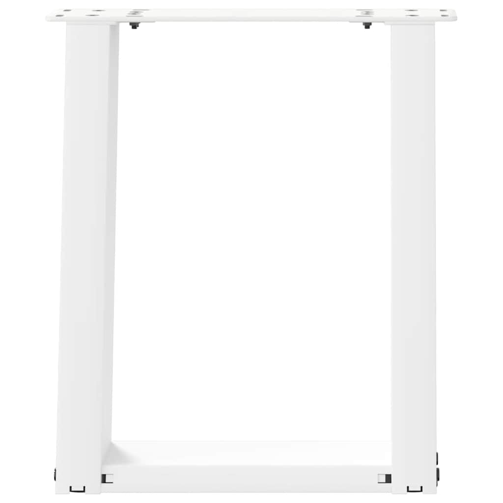 White U-Shaped Steel Coffee Table Legs, 2 Pcs, 28x(42-43) cm