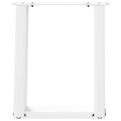 White U-Shaped Steel Coffee Table Legs, 2 Pcs, 28x(42-43) cm