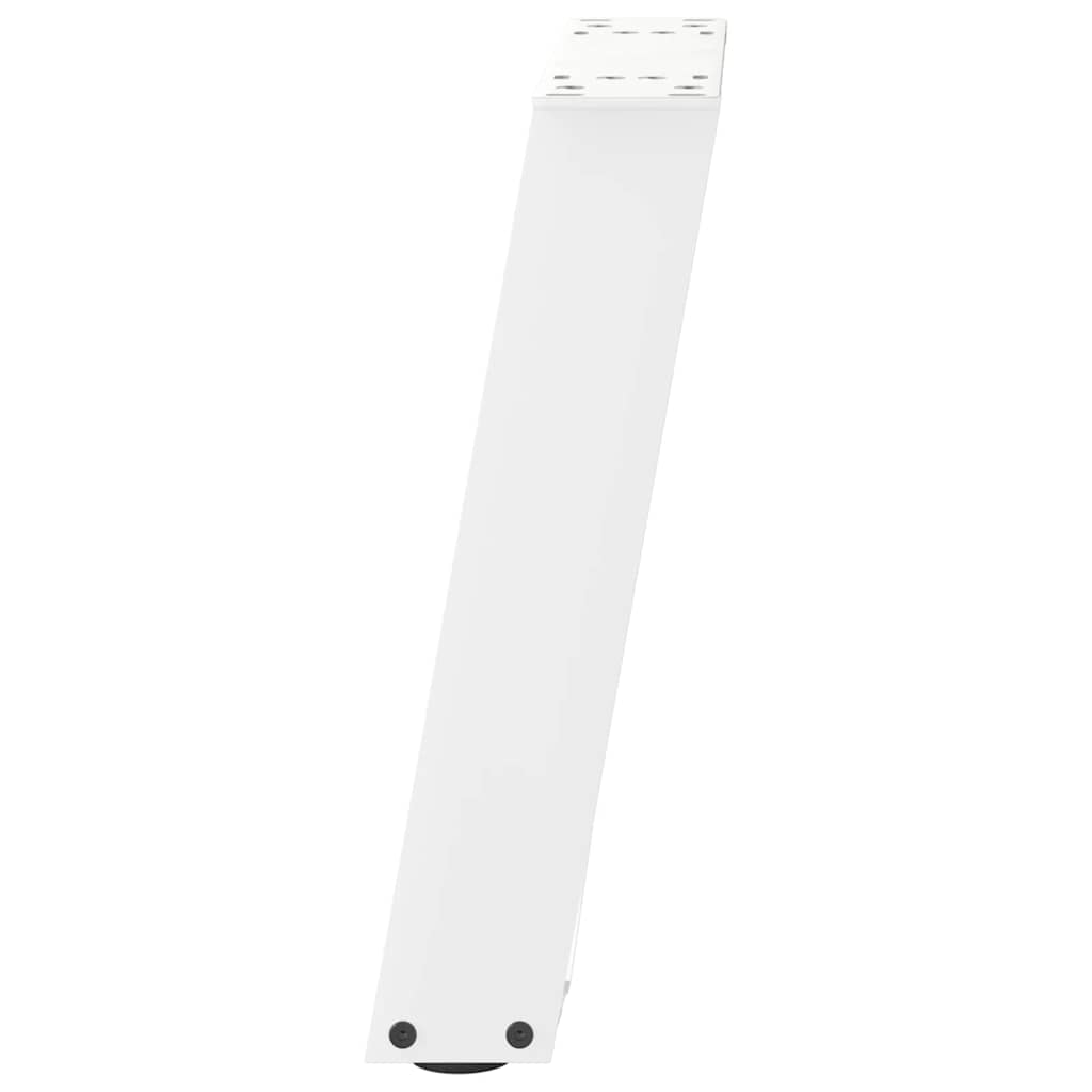 White U-Shaped Steel Coffee Table Legs, 2 Pcs, 28x(42-43) cm