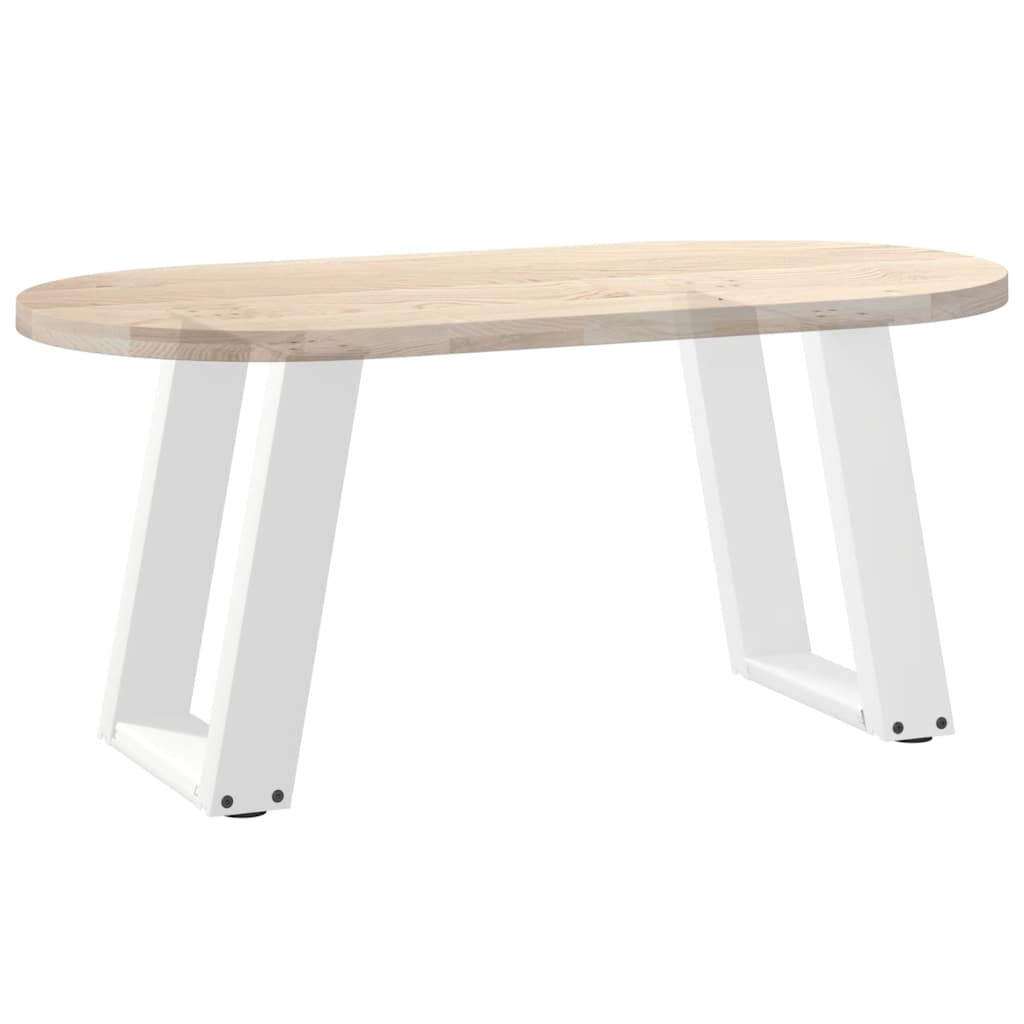 White U-Shaped Steel Coffee Table Legs, 2 Pcs, 28x(42-43) cm