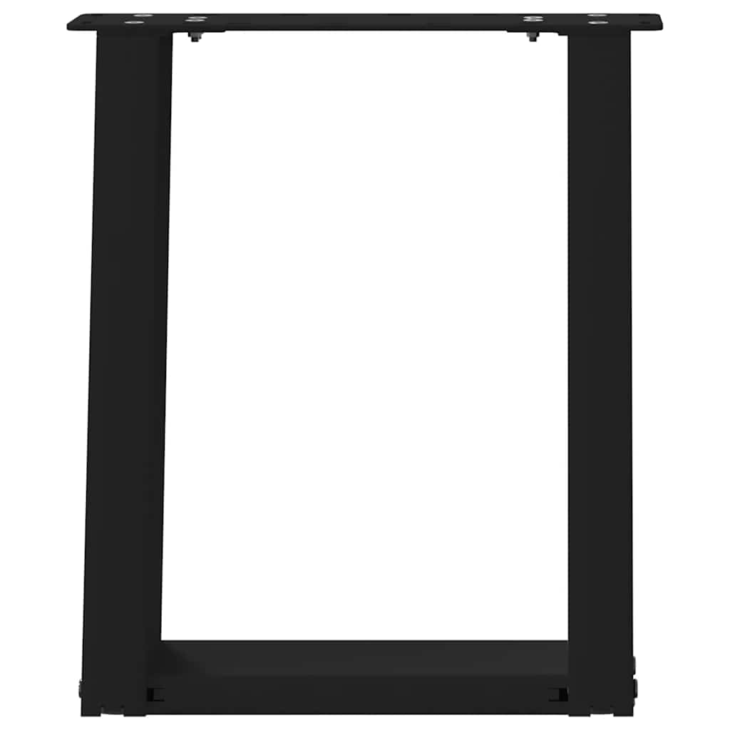Black Steel U-Shaped Coffee Table Legs, 2 Pcs (38x42-43 cm)