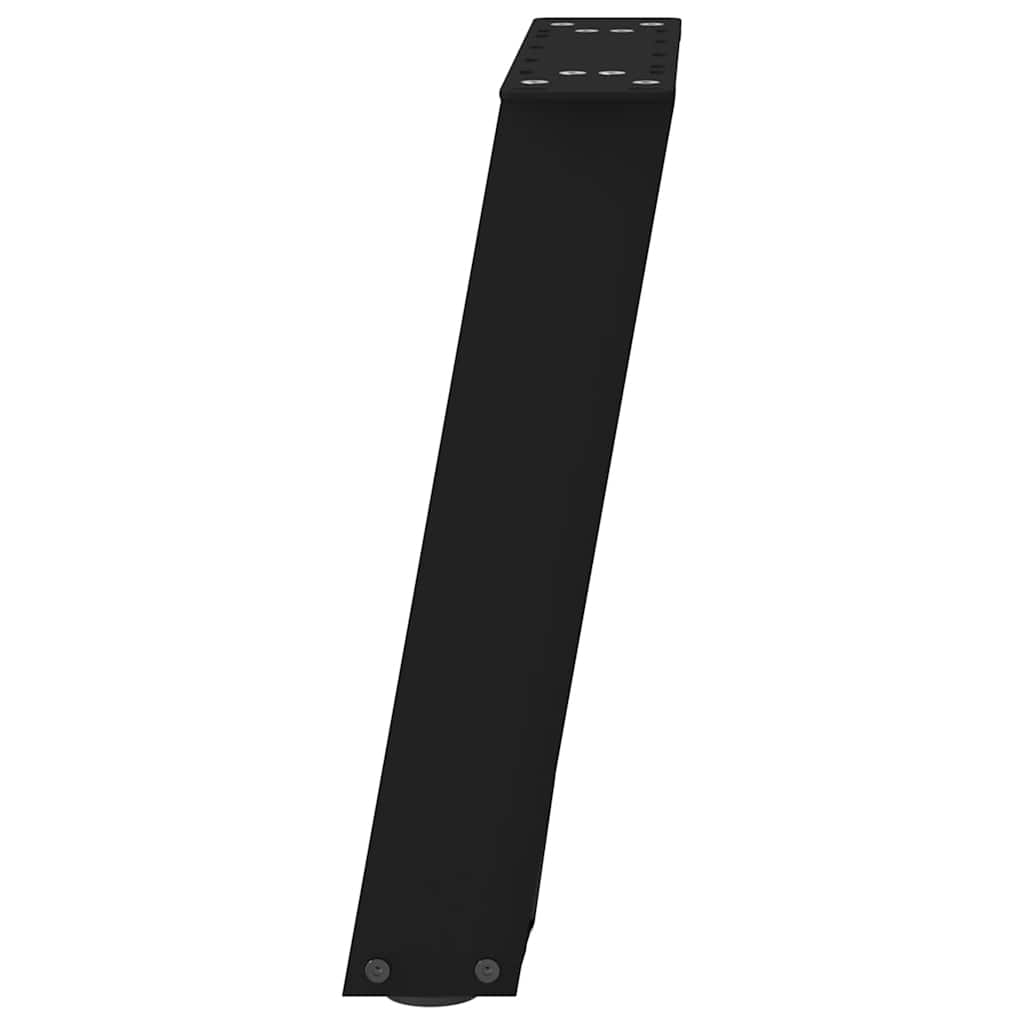 Black Steel U-Shaped Coffee Table Legs, 2 Pcs (38x42-43 cm)