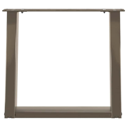 Natural Steel U-Shaped Coffee Table Legs 2pcs, 50x43cm Adjustable