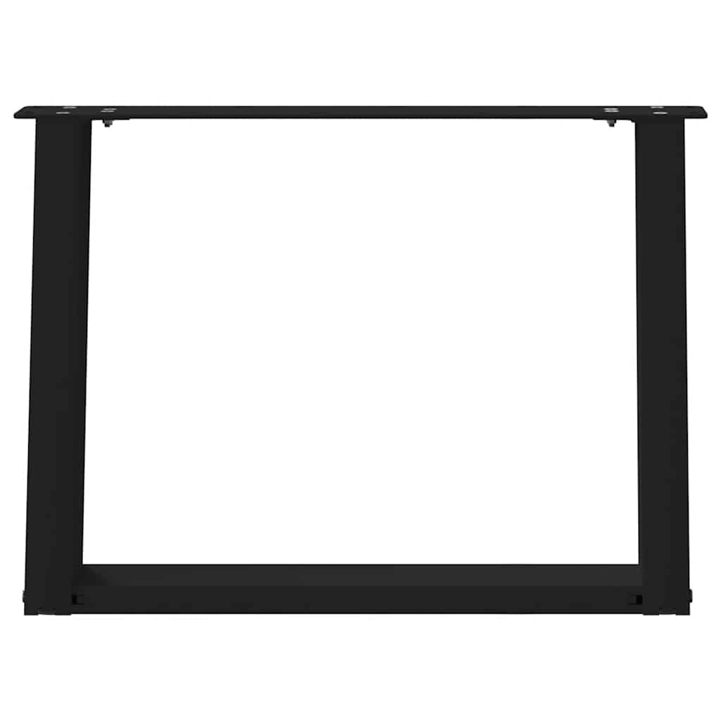 Black Steel U-Shaped Coffee Table Legs - Set of 2, 60x(42-43) cm