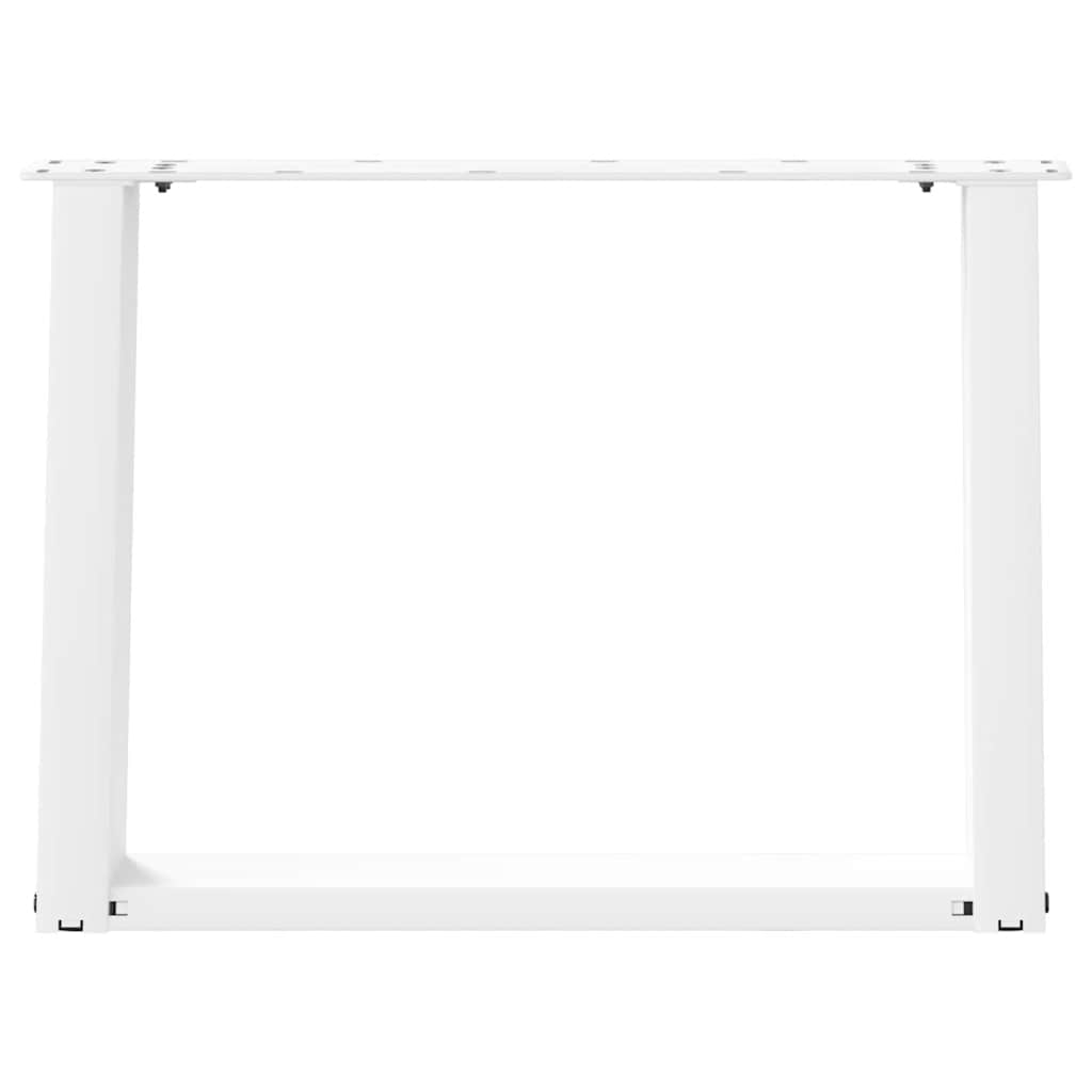 U-Shaped Steel Coffee Table Legs, White, 2 Pcs, 60x(42-43) cm
