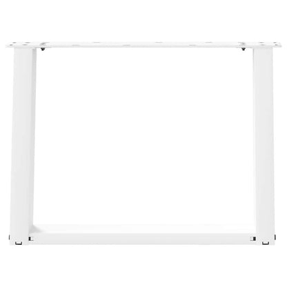 U-Shaped Steel Coffee Table Legs, White, 2 Pcs, 60x(42-43) cm