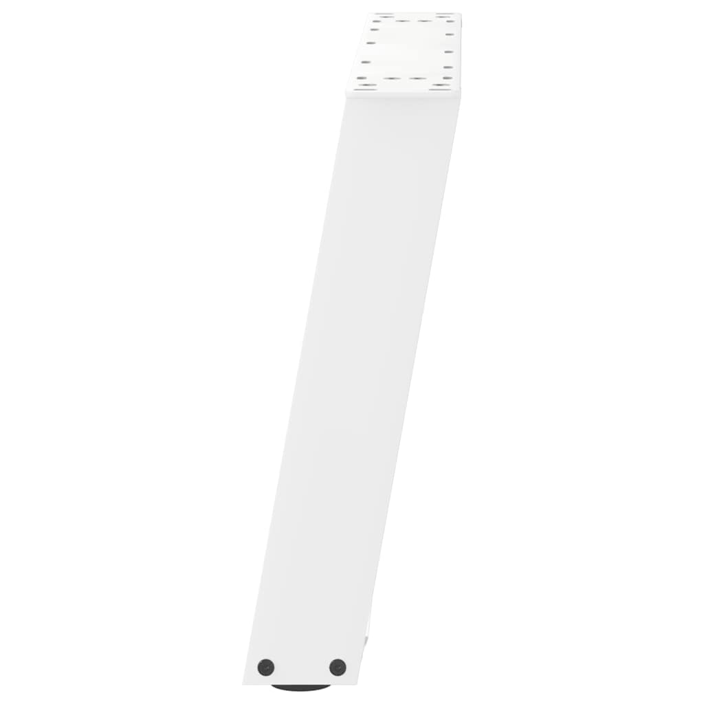 U-Shaped Steel Coffee Table Legs, White, 2 Pcs, 60x(42-43) cm