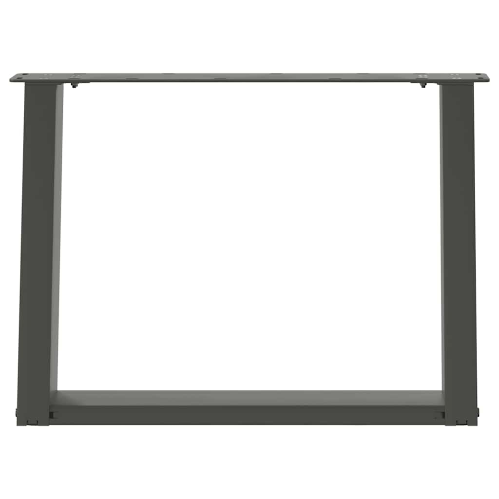U-Shaped Steel Coffee Table Legs, Anthracite, 60x(42-43) cm, Set of 2