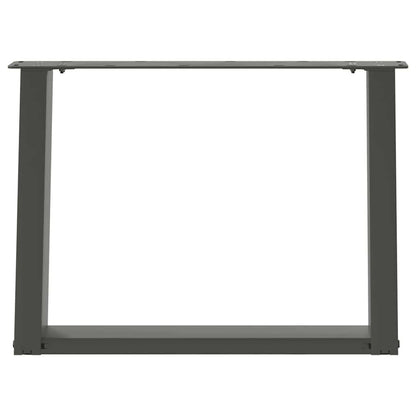 U-Shaped Steel Coffee Table Legs, Anthracite, 60x(42-43) cm, Set of 2