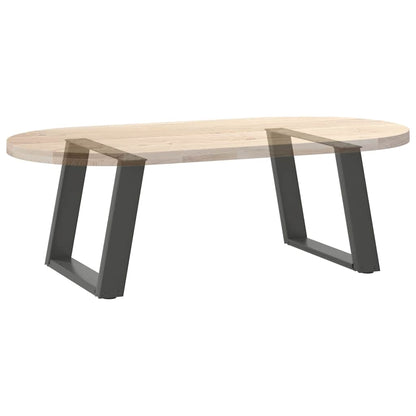 U-Shaped Steel Coffee Table Legs, Anthracite, 60x(42-43) cm, Set of 2