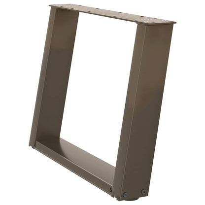 Natural Steel U-Shaped Coffee Table Legs, 2 pcs, 60x(42-43) cm