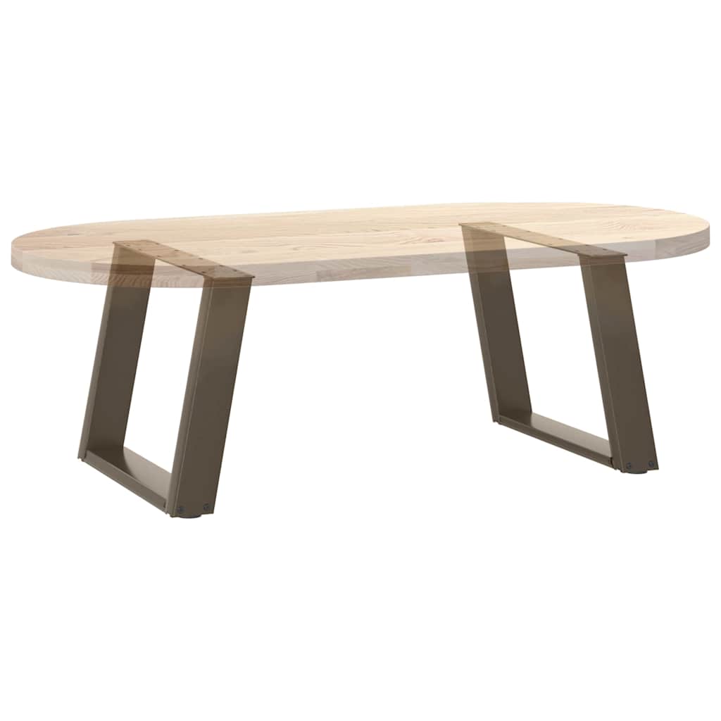 Natural Steel U-Shaped Coffee Table Legs, 2 pcs, 60x(42-43) cm