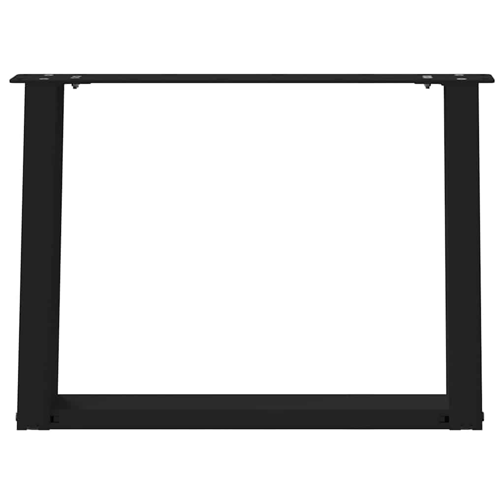 Black Steel U-Shaped Coffee Table Legs, 2pcs, 70x(42-43) cm