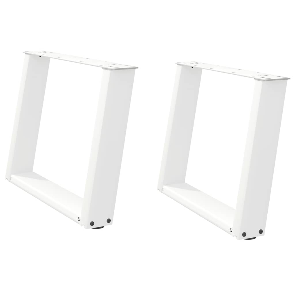 White U-Shaped Steel Coffee Table Legs (2 pcs) 70x(42-43) cm