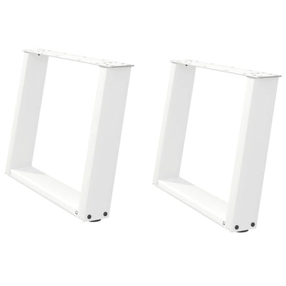White U-Shaped Steel Coffee Table Legs (2 pcs) 70x(42-43) cm