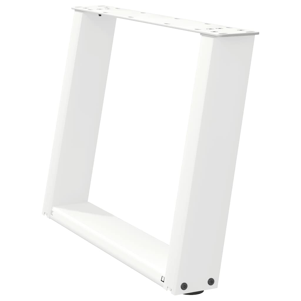White U-Shaped Steel Coffee Table Legs (2 pcs) 70x(42-43) cm