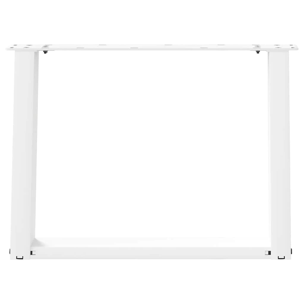 White U-Shaped Steel Coffee Table Legs (2 pcs) 70x(42-43) cm