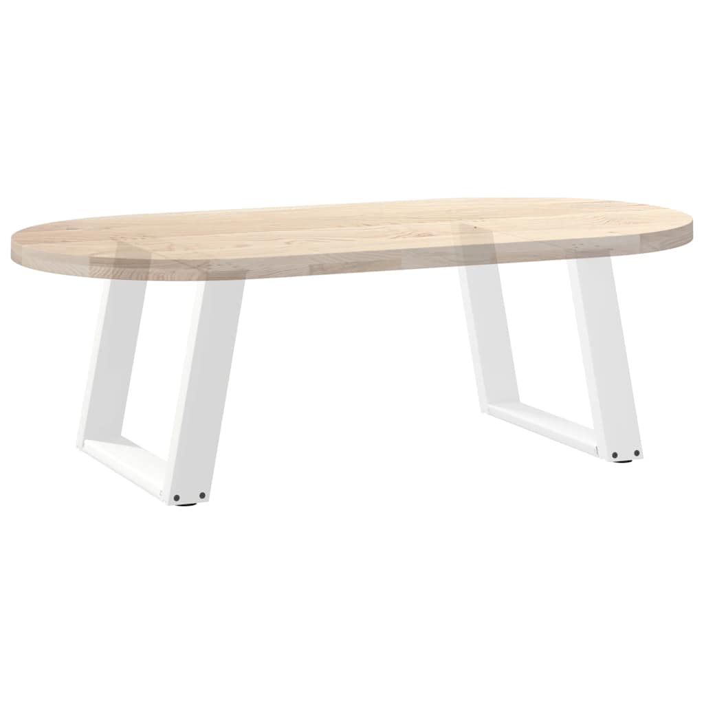 White U-Shaped Steel Coffee Table Legs (2 pcs) 70x(42-43) cm