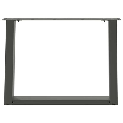 Anthracite Steel U-Shaped Coffee Table Legs 70x(42-43) cm, 2 Pcs