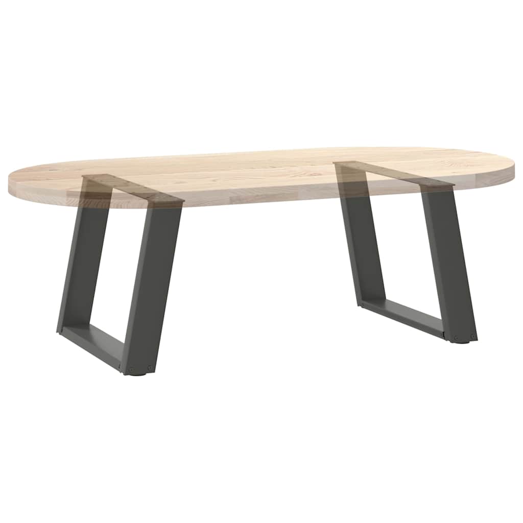 Anthracite Steel U-Shaped Coffee Table Legs 70x(42-43) cm, 2 Pcs