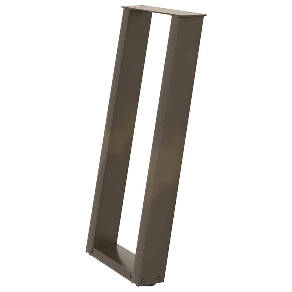 Natural Steel U-Shaped Console Table Legs, 2 Pcs, 28x(72-73) cm