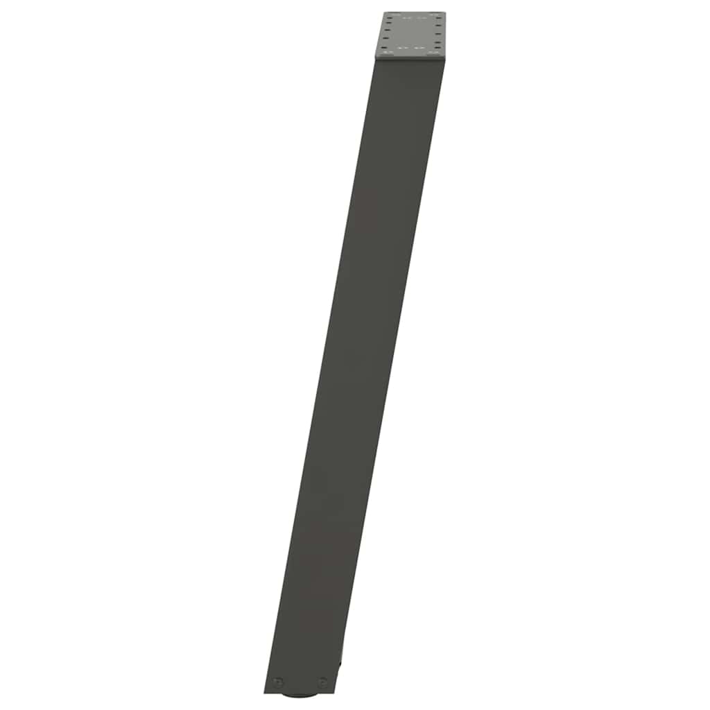 Anthracite Steel U-Shaped Dining Table Legs, 50x(72-73) cm, 2 pcs