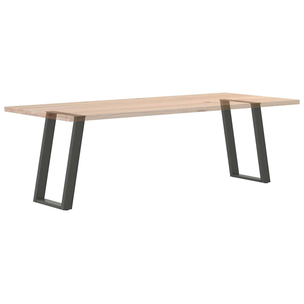Anthracite Steel U-Shaped Dining Table Legs, 50x(72-73) cm, 2 pcs
