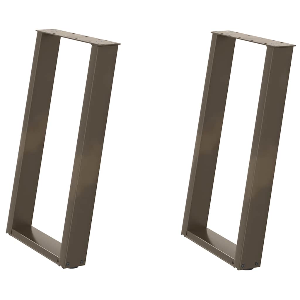 U-Shaped Natural Steel Dining Table Legs, Adjustable 50x(72-73) cm - 2pcs