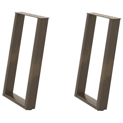 U-Shaped Natural Steel Dining Table Legs, Adjustable 50x(72-73) cm - 2pcs