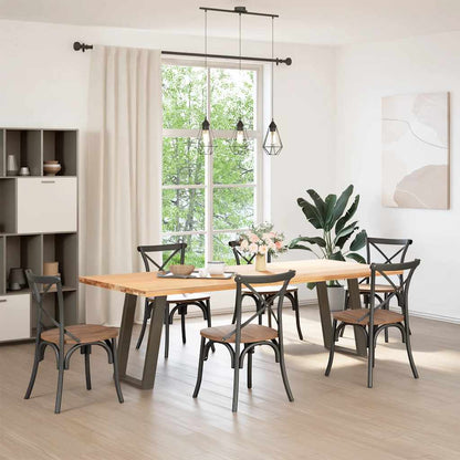 U-Shaped Natural Steel Dining Table Legs, Adjustable 50x(72-73) cm - 2pcs