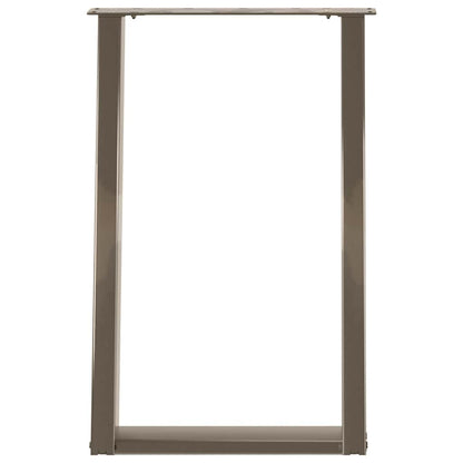 U-Shaped Natural Steel Dining Table Legs, Adjustable 50x(72-73) cm - 2pcs