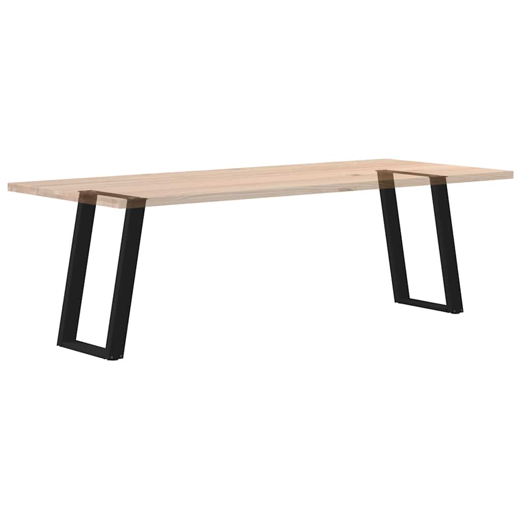 Black Steel U-Shaped Dining Table Legs, 2 pcs, Adjustable 72-73 cm