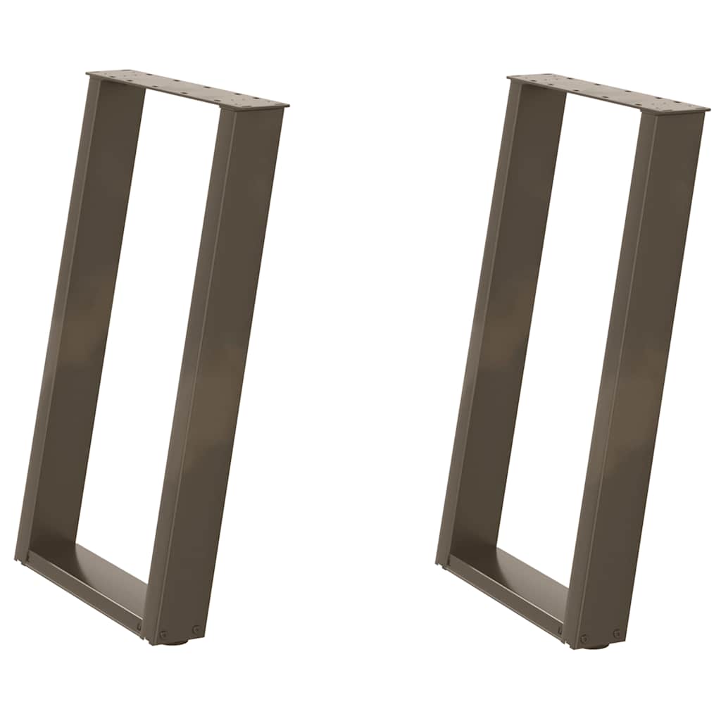 U-Shaped Natural Steel Dining Table Legs, 2 pcs, Adjustable 72-73cm