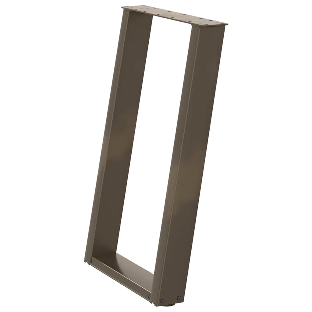 U-Shaped Natural Steel Dining Table Legs, 2 pcs, Adjustable 72-73cm