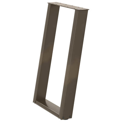 U-Shaped Natural Steel Dining Table Legs, 2 pcs, Adjustable 72-73cm